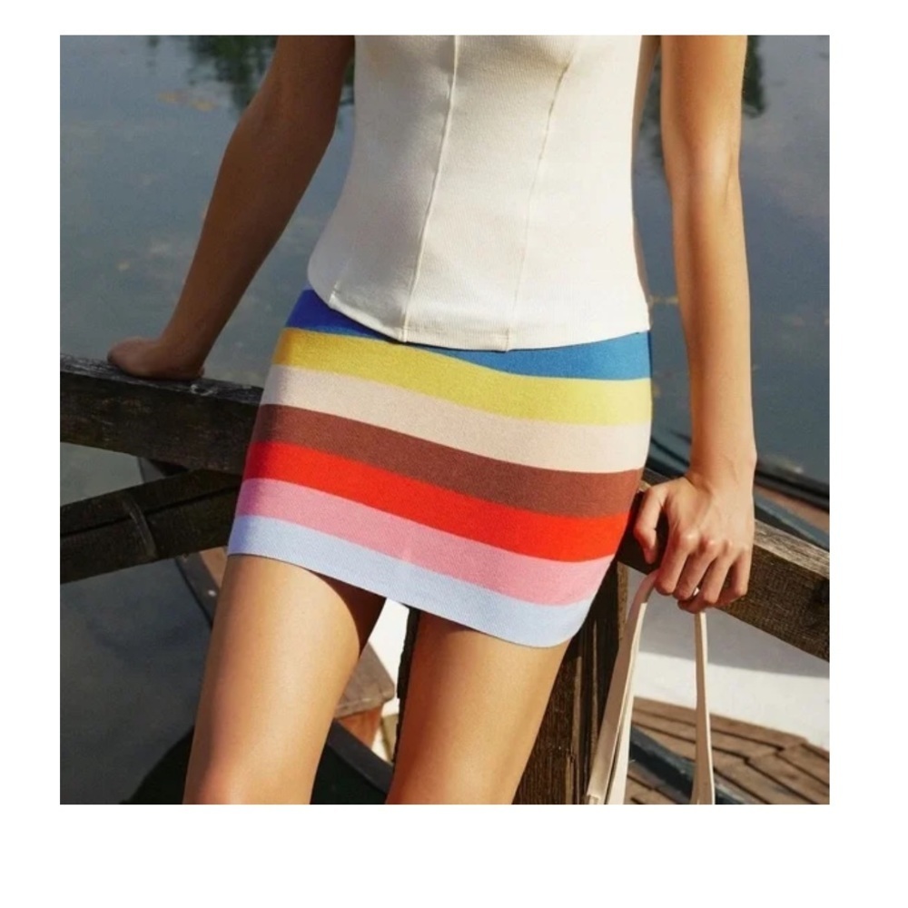 Kule Striped Mini Skirt Anthropologie. - Picture 4 of 10